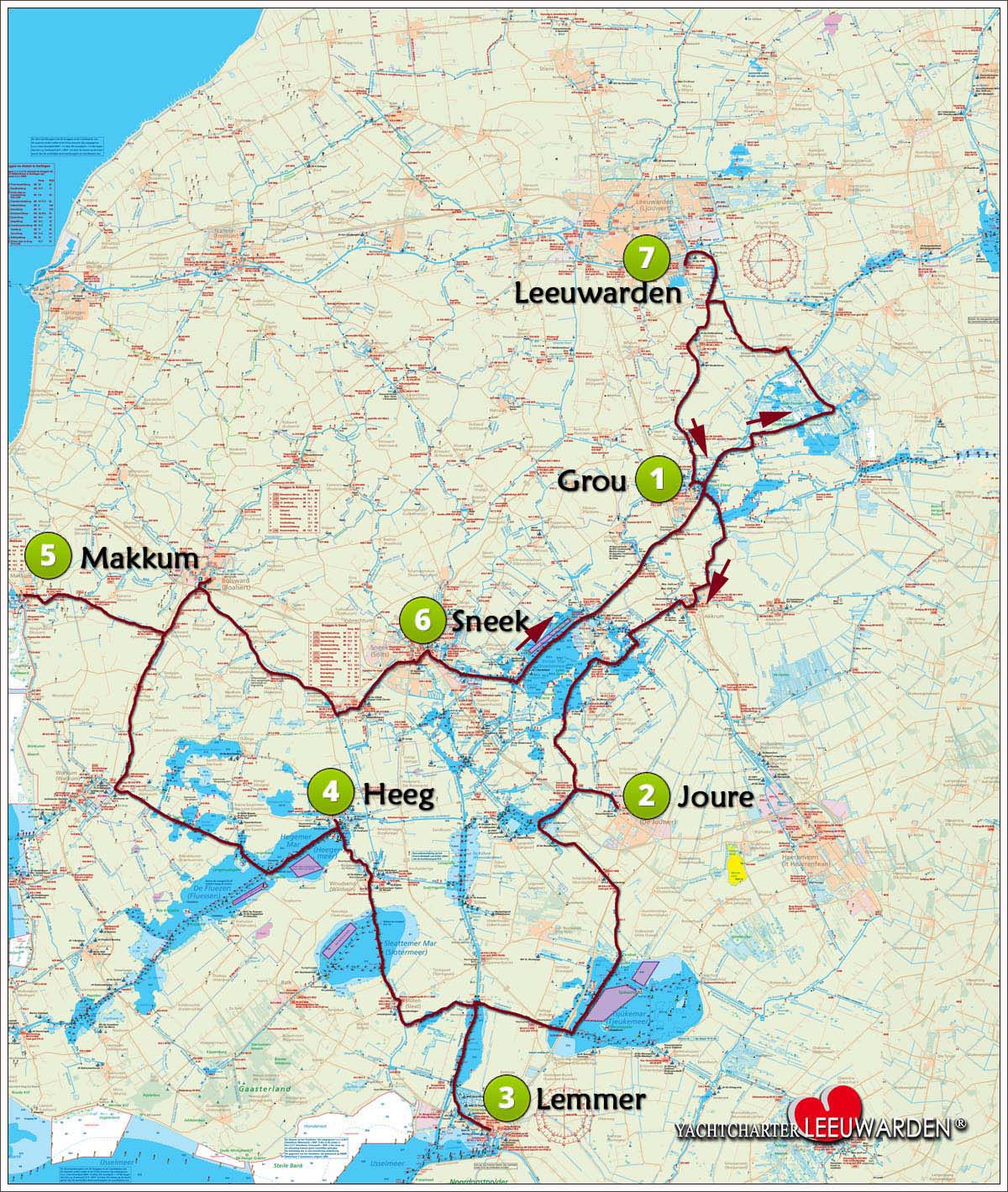 Friesland - Groningen - Assen Route